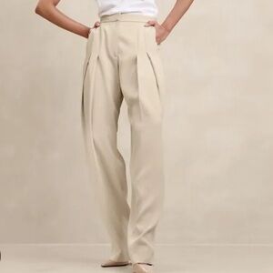 Banana Republic CRUZ Pleated Wide Lego Chino 0P Petite NWT (WOM0001)